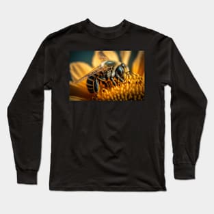 Bee on a sunflower #3 Long Sleeve T-Shirt